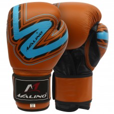 Malino Leather Boxing Gloves Brown Black 12oz