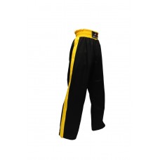 Malino Star Kickboxing Trouser Mix Martial Arts Training Poly Cotton Trouser Black Yellow