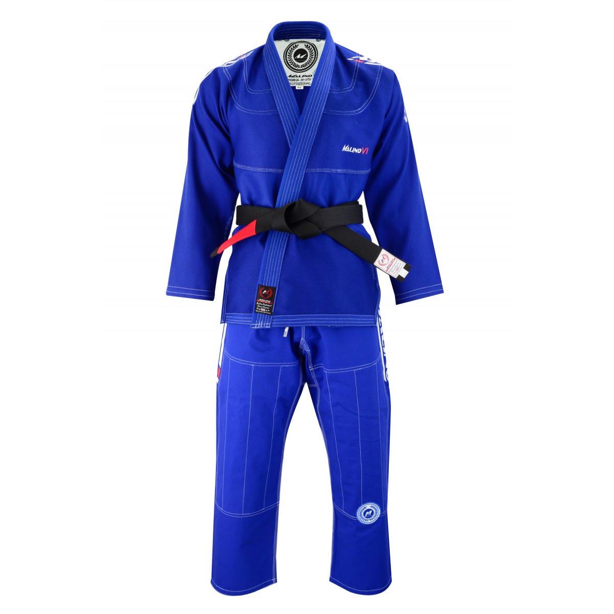 Malino BJJ Gi Suit Mens Uniform Brazilian Jiu Jitsu Kimono 550G White/Black/Blue 