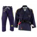 Malino Professional Brazilian Jiu Jitsu Kimono Navy Blue, Pearl Weave 550Gsm, Trouser 10oz Ripstop