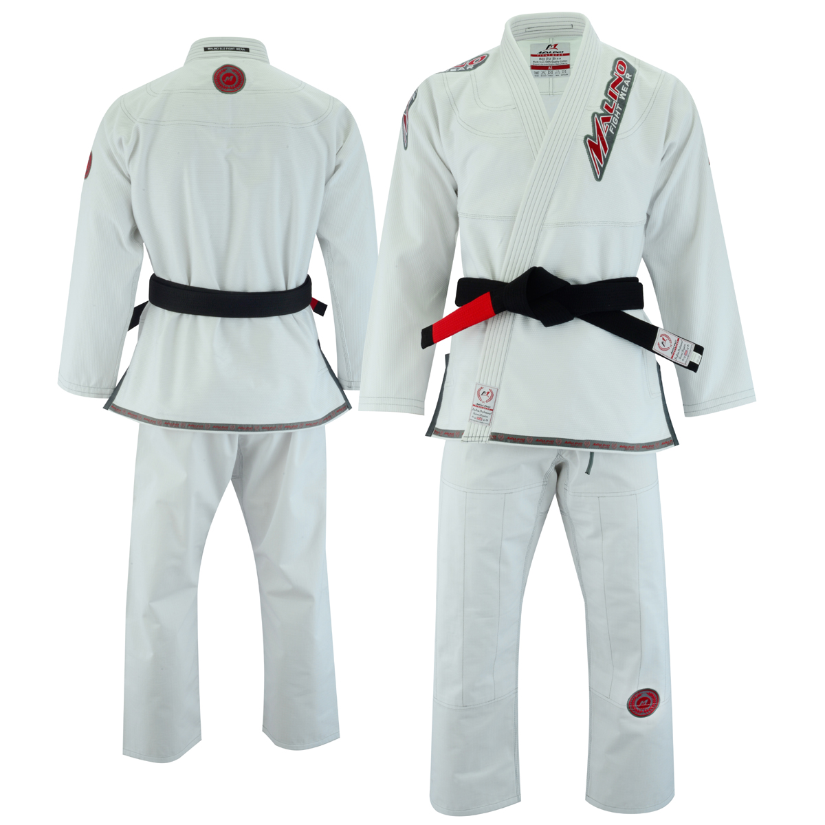 Beast Fighting Gear Brazilian Jiu Jitsu Gi Pearl Weave 100% Cotton 450GSM White Color with Free Wite Belt 