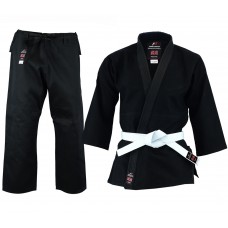 Malino 450g Adult Middleweight 100% Cotton Black Judo Suit