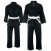 Malino Kids Karate Suit Middleweight Cotton Reactive Black - 8oz