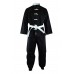 Malino Kids Kung Fu Suit Black/White Cotton - 8oz