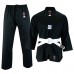 Malino Adult V-Neck Taekwondo Suit Black- 7oz